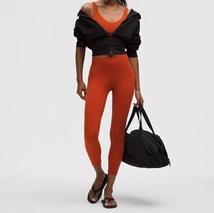 Lululemon Align High-Rise Pant 25" In Autumn Rust Orange Size 4 XS Extra Small